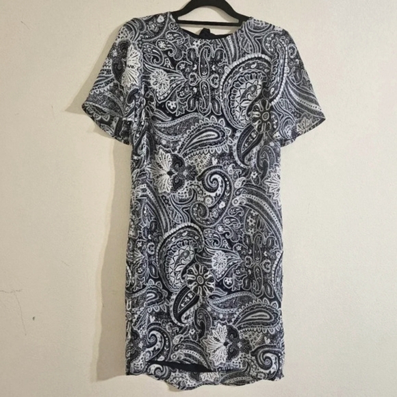 Dex Patterned Bow Shift Dress - Picture 1 of 6